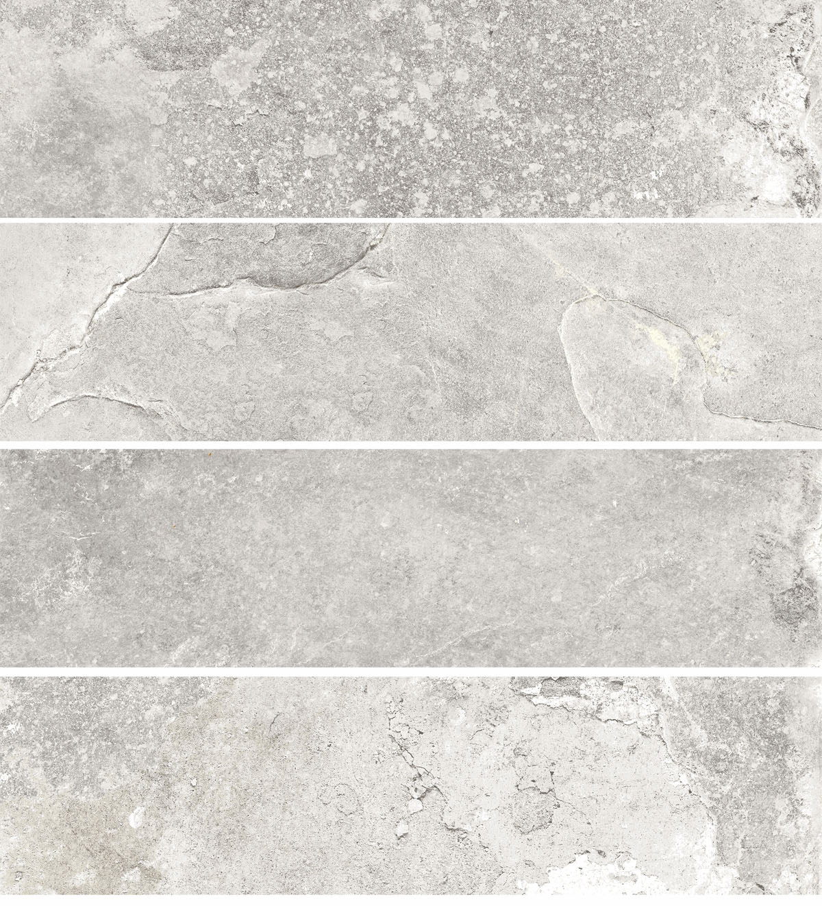 Колорадо-1 светло-серая клинкерная фасадная плитка под кирпич 245*65*7 мм, керамин