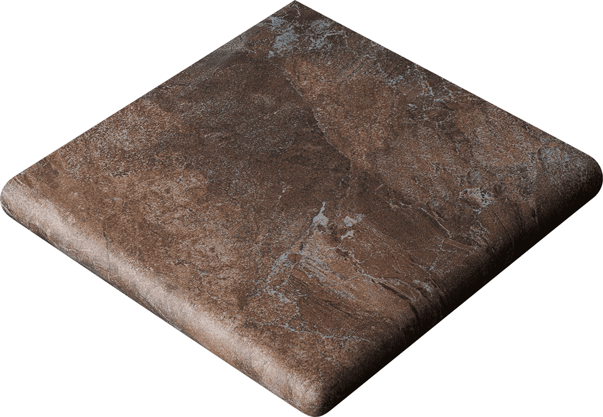 Maveric SIENA Exagres 330*330*12 мм, клинкерная угловая ступень флорентинер с капиносом, противоскользящая