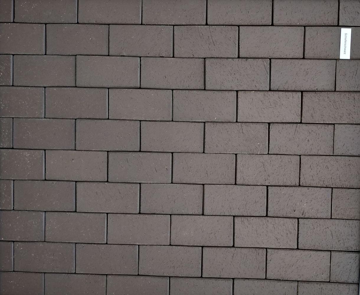Тротуарная плитка клинкерная ABC Schieferschwarz (Счиеферсчварз), 200*100*20 мм