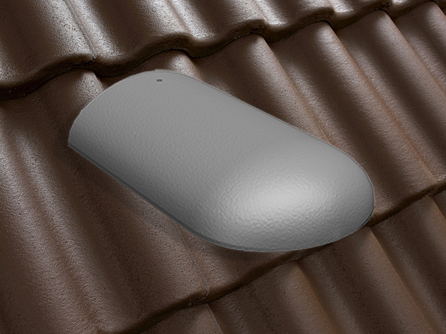 Конечная хребтовая черепица натуральная цементно-песчаная Classic коричневый 22, Kriastak Baltic tile