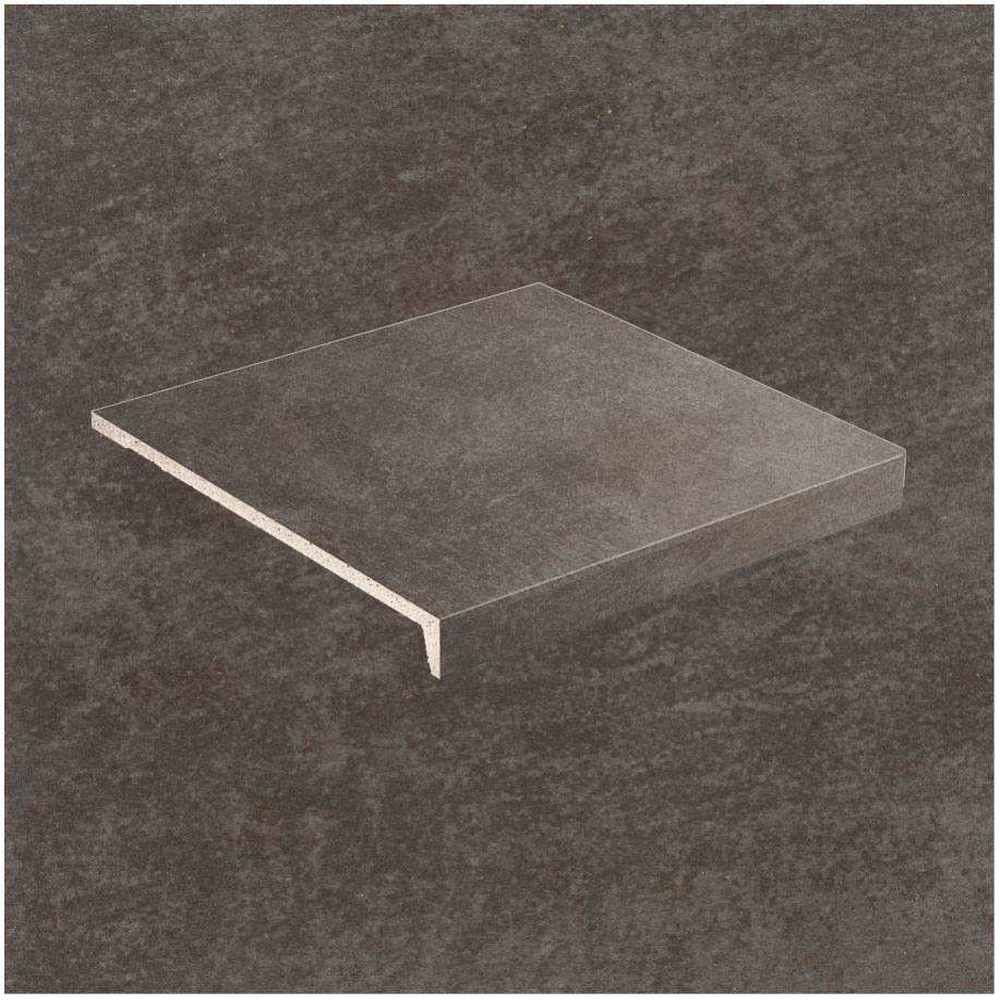 Клинкерная Ступень лофт противоскользящая плитка Stroeher KERAPLATTE ASAR 645 giru 294*340*35*11 мм