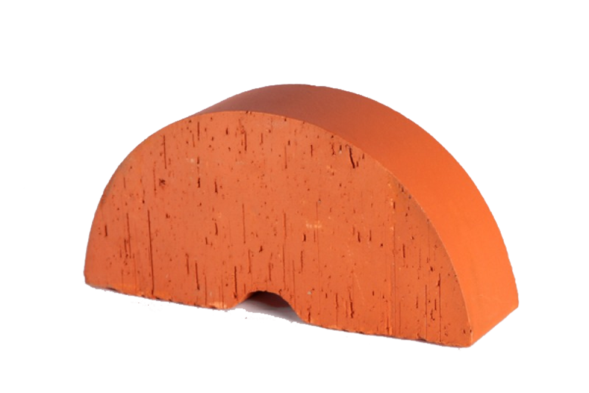 Кирпич фигурный полнотелый красный (радиальный) Lode JANKA F30 гладкий, 250*121*65 мм