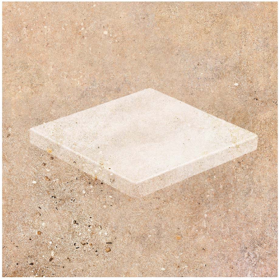 Клинкерная Ступень лофт Угловая противоскользящая плитка Stroeher KERAPLATTE GRAVEL BLEND 961 brown 340*340*35*11 мм