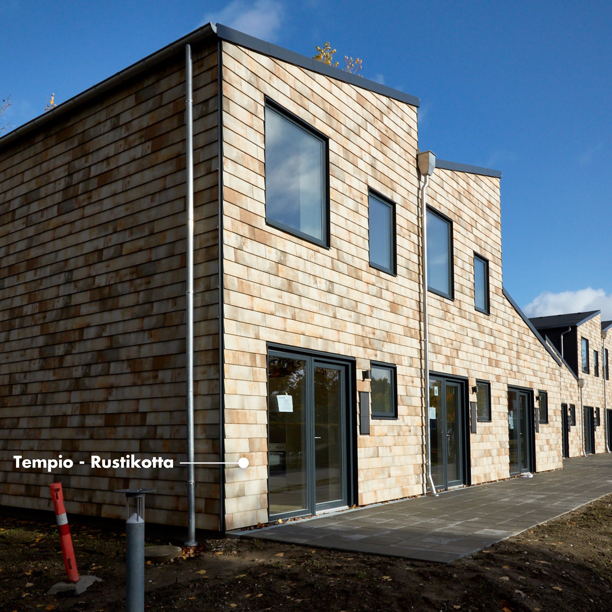 Tempio Rustikotta WHITE SPLATTER 200x400x14мм Дранка керамическая плитка для навесного вент Фасада и Кровли