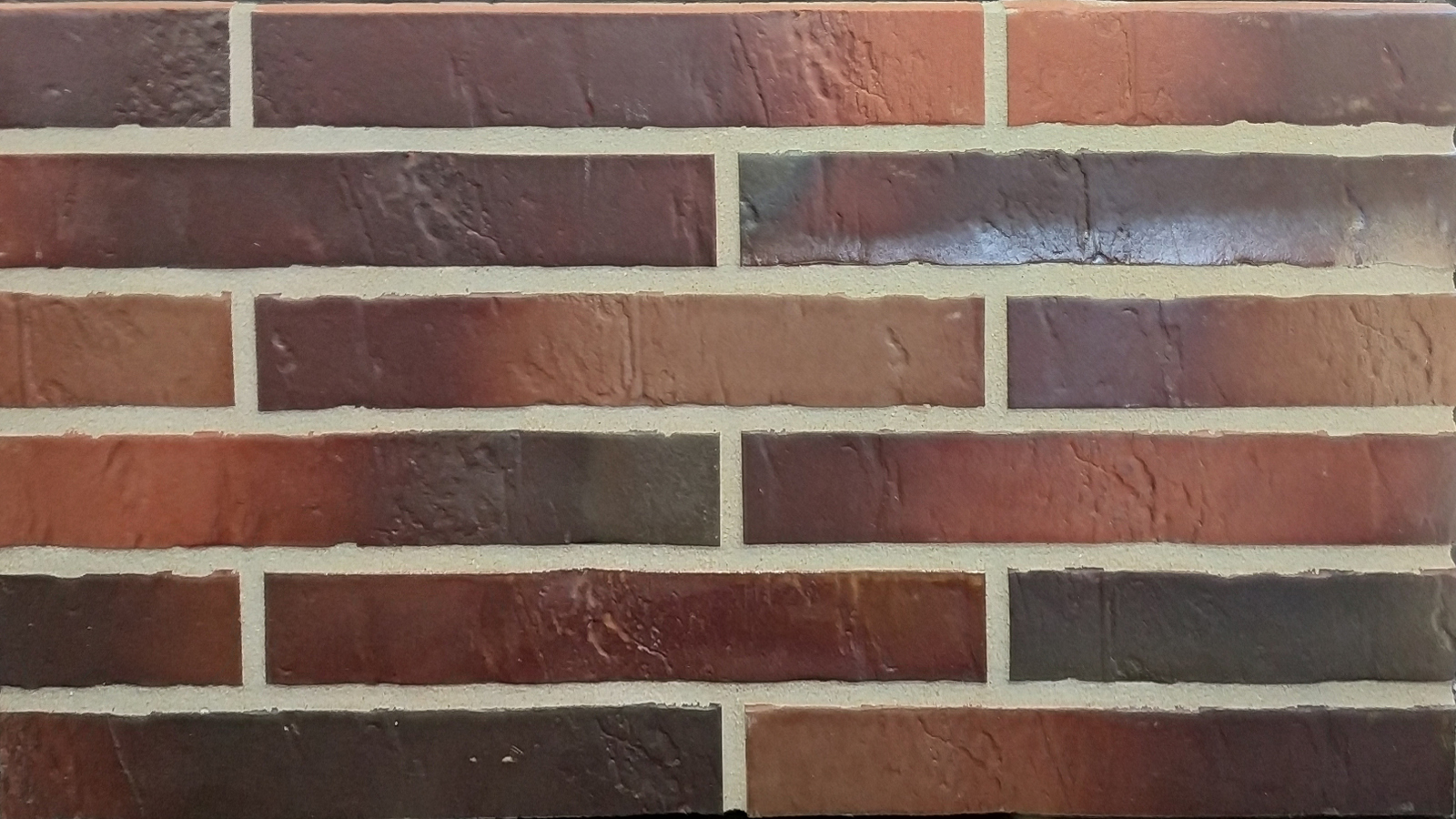 Buxtehude KohleBrand Schieferstruktur 365x52x10 мм, ABC Клинкерная фасадная плитка под кирпич ригельная Langformat