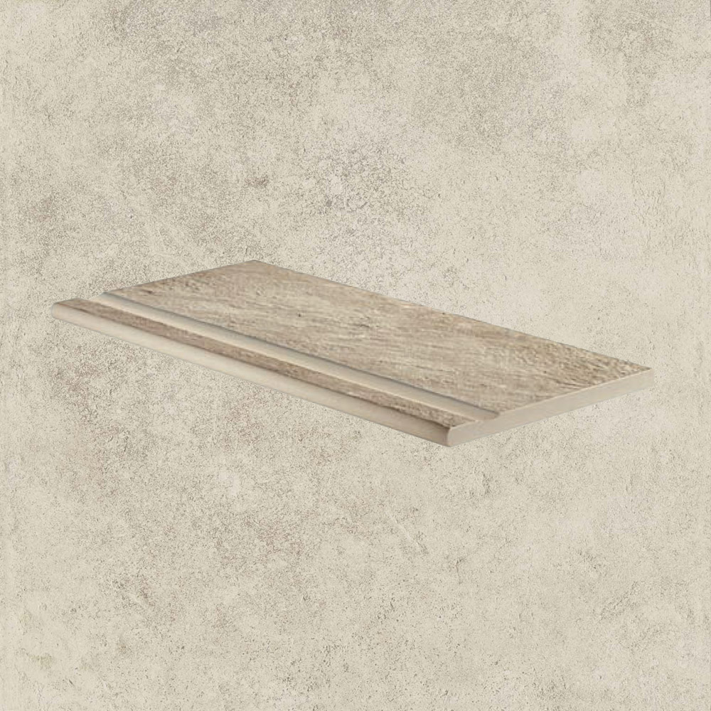 Тротуарная плитка Белая Lastra. Спец. Элемент- Бортик Бассейн 30x60 Дрифт Вайт \ Drift White Bordo Piscina 300х600х20мм