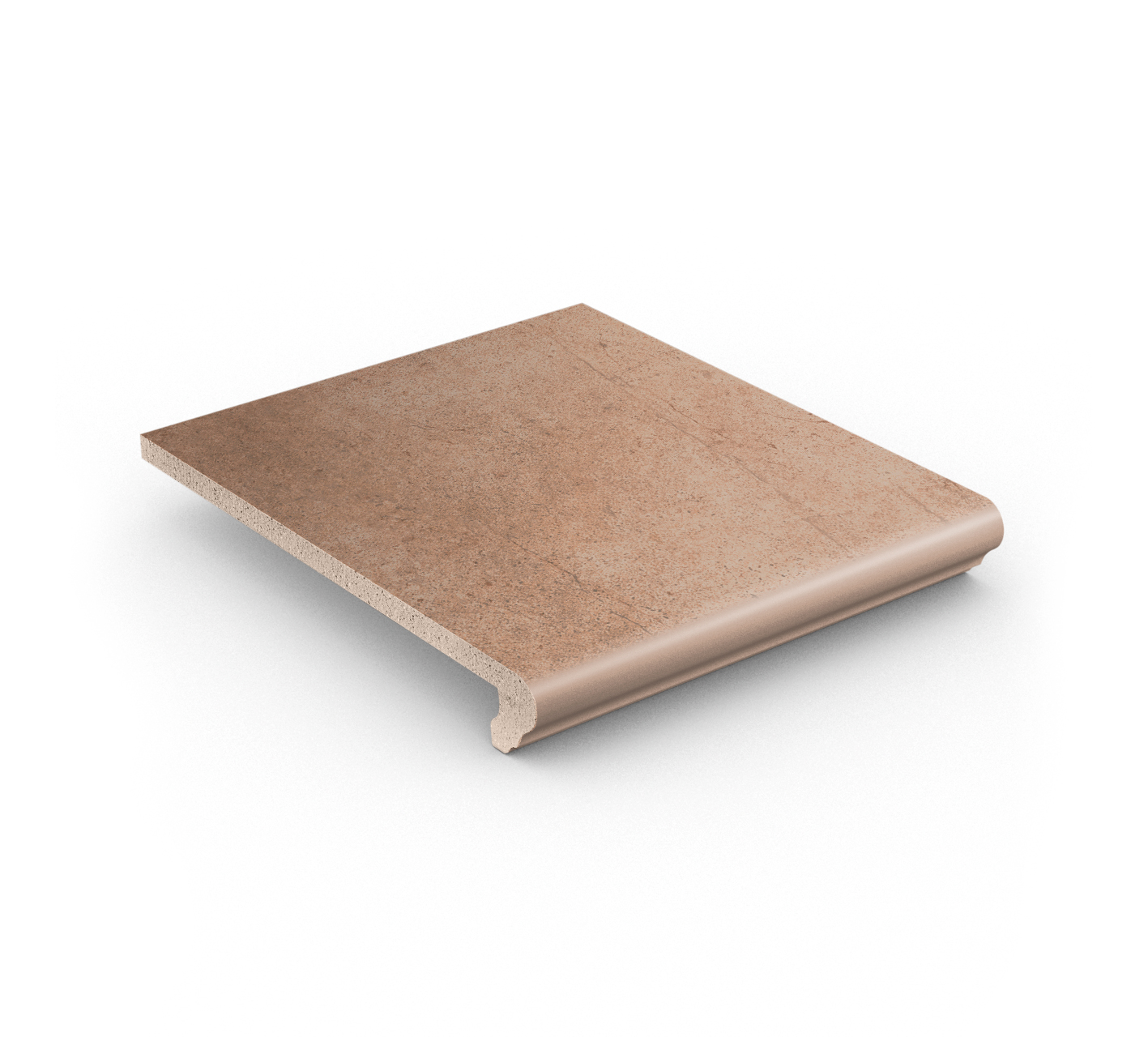 Клинкерная ступень флорентинер противоскользящая плитка Stroeher KERAPLATTE AERA 750 rubeo 340*294*12 мм