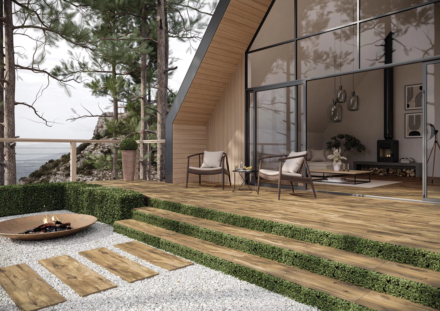 Rustland Brown Gres 295*1195*20 мм тротуарная плитка уличная, противоскользящая, керамогранитная Paradyz