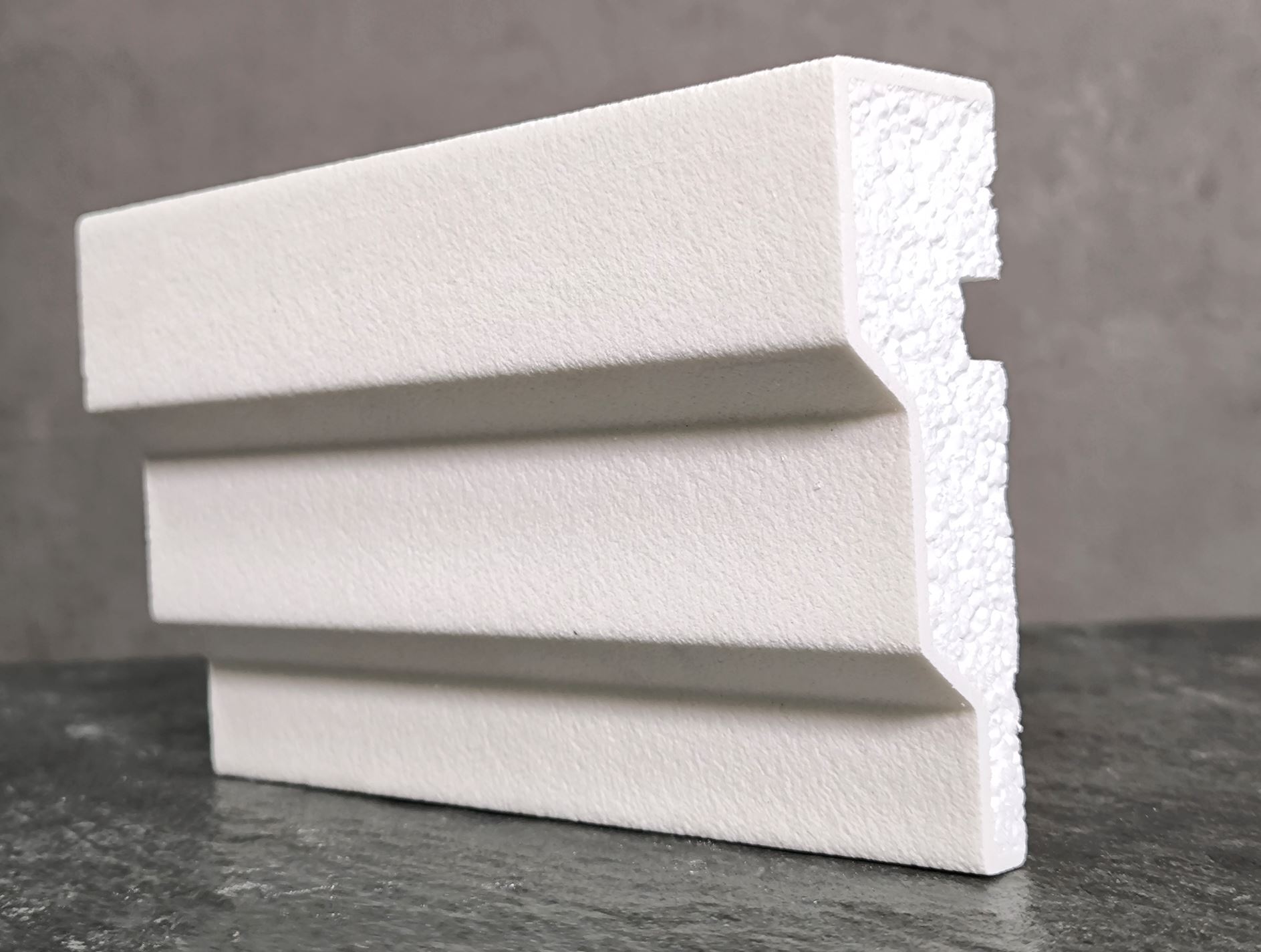 Молдинг для фасада - лепнина, декор из пенополистирола МВ-120/3 120*40*2000 мм