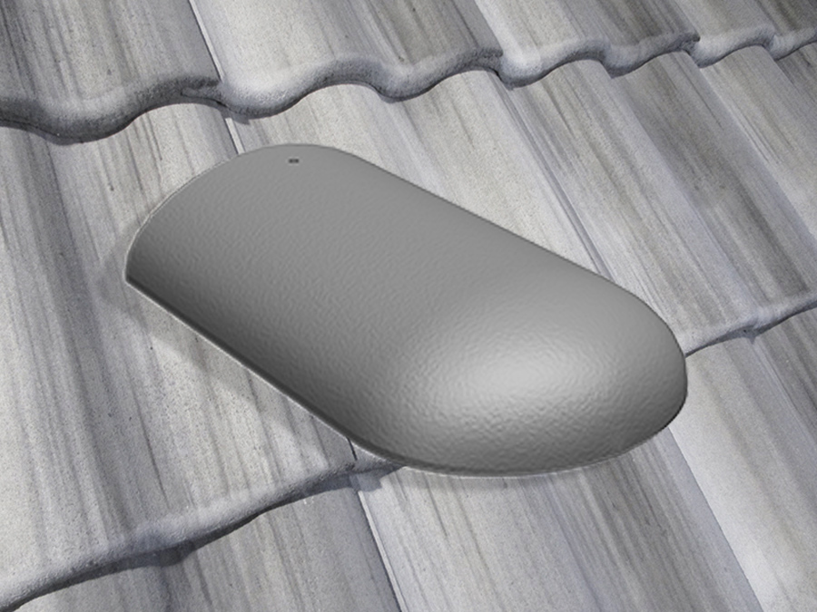 Конечная хребтовая черепица натуральная цементно-песчаная Antik серый 81, Старый камень Kriastak Baltic tile