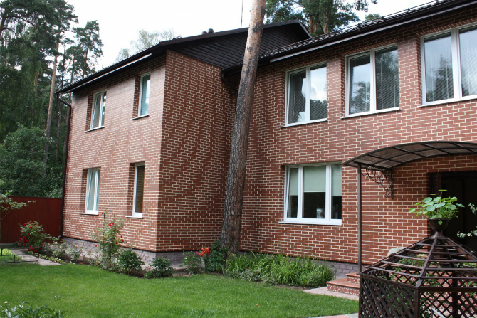 Фасадная Термопанель из Пенополиуретана ППУ 40 мм с Клинкерной плиткой Granit Rot 240*71*10 мм