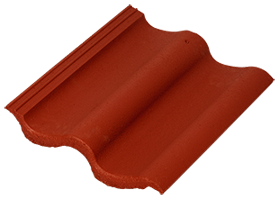 Натуральная цементно-песчаная черепица рядовая Classic красный 26, Kriastak Baltic tile