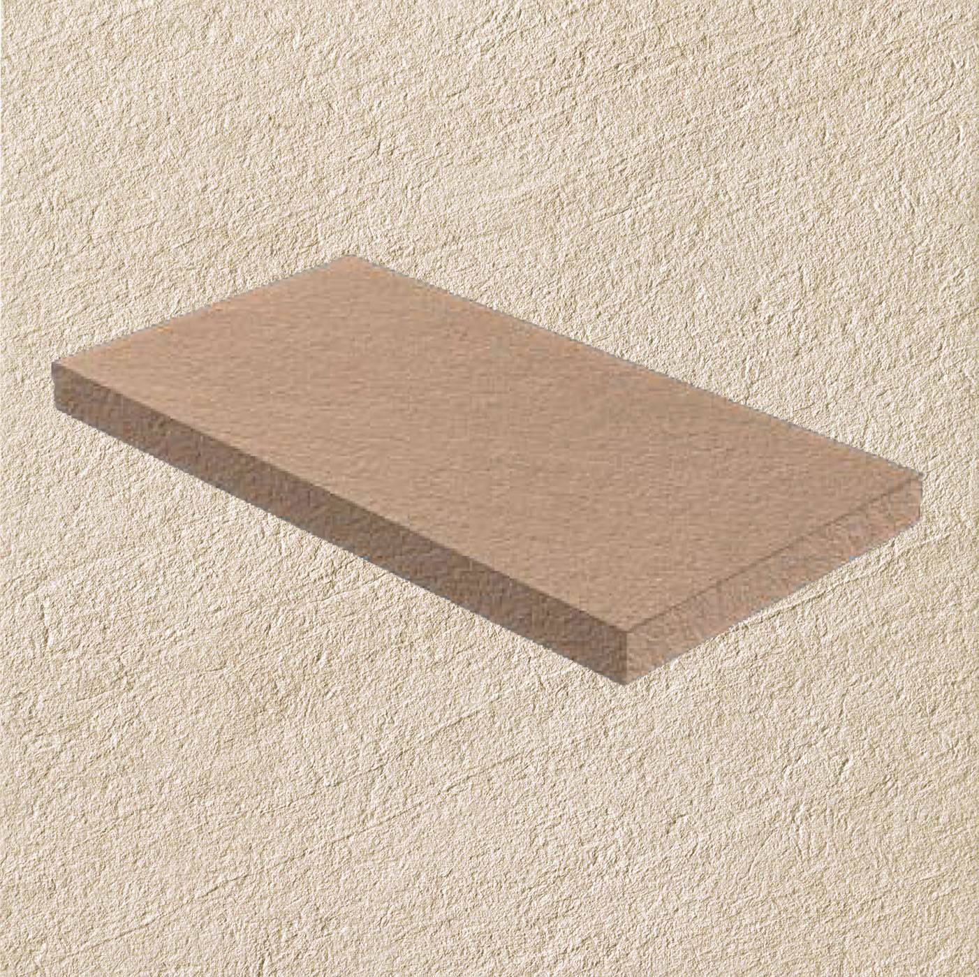 Тротуарная плитка Бежевая Lastra. Спец. Элемент- Ступень Угловая Лс Клиф Бьянко \ Cliff Bianco Scalino Angolare Sx 330х600х20мм