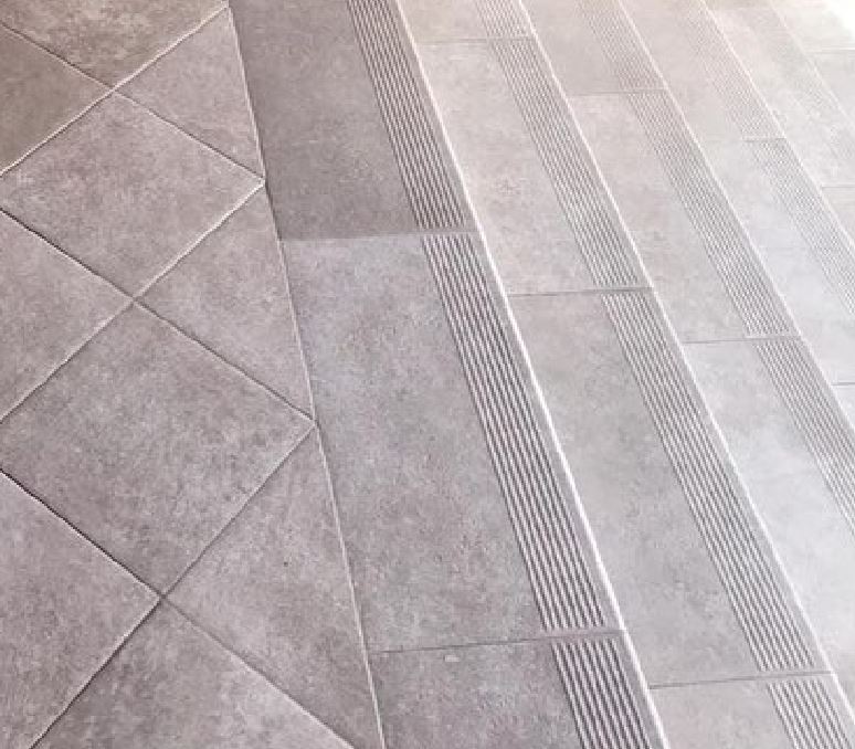 Viano Beige клинкерная ступень с насечками плоская противоскользящая 300x300x11 мм