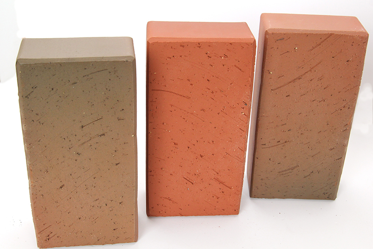 Клинкерная тротуарная плитка - брусчатка Lode RUDITE терракотовый пестрый 200х100х52 мм