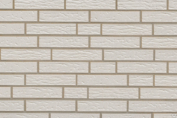 Фасадная Термопанель из пенополистирола ППС 60 мм с клинкерной плиткой Weiss genarbt neu 240*71*10 мм