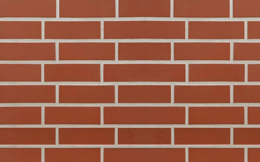 Клинкерная фасадная плитка облицовочная под кирпич Stroeher (Штроер) Keravette Chromatic 215 patrizienrot гладкая DF8, 240*52*8 мм