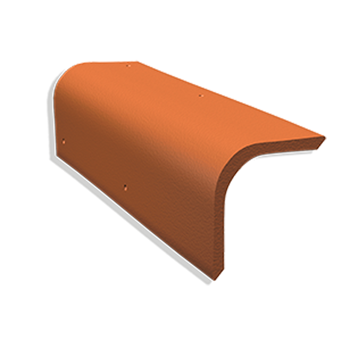 Торцевая черепица натуральная цементно-песчаная Antik кирпично-красный 29, Kriastak Baltic tile