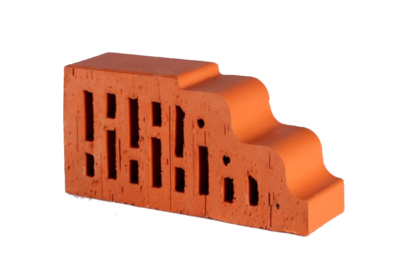 Lode JANKA F25 гладкий, 250*120*65 мм, Кирпич фигурный пустотелый  красный
