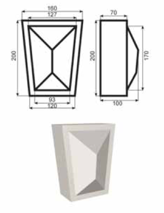 ЗАМКОВЫЙ КАМЕНЬ для отделки окон Фасада и Интерьера - лепнина, декор из пенополистирола ЗВ-200/3 200*100*160 мм