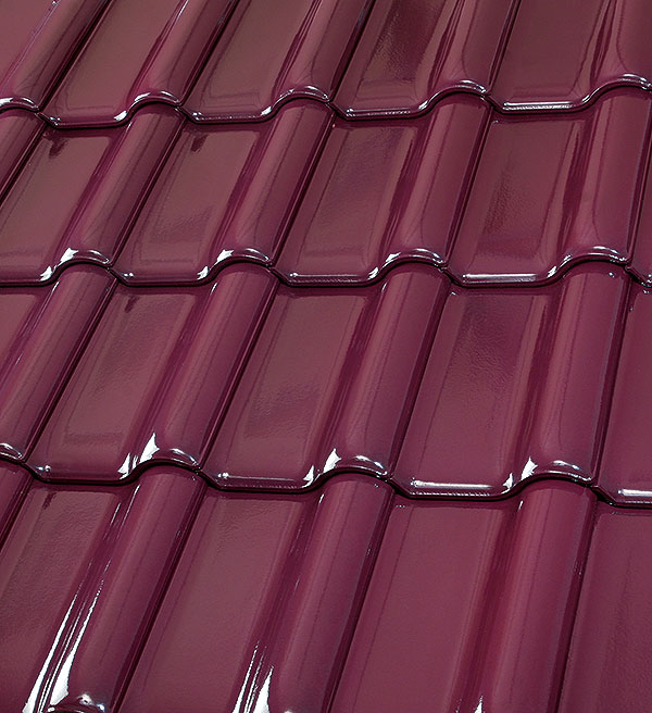 Керамическая черепица рядовая Roben FLANDERNplus красное вино глазурь