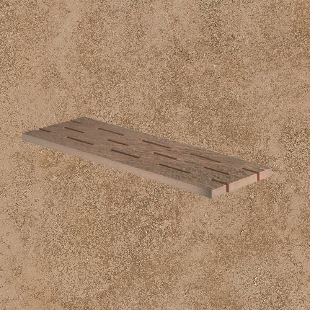 Тротуарная плитка Бежевая Lastra. Спец. Элемент- Решетка 20x60 Лэндстоун Волнат \ Landstone Walnut Griglia 200х600х20мм