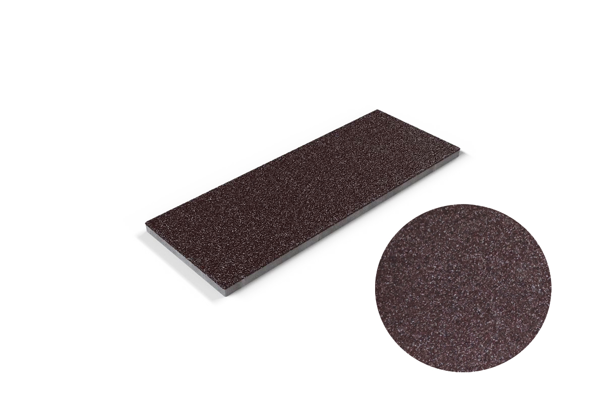 204 Подступенок для ступени флорентинер противоскользящая, коричневая 310*140*10 мм