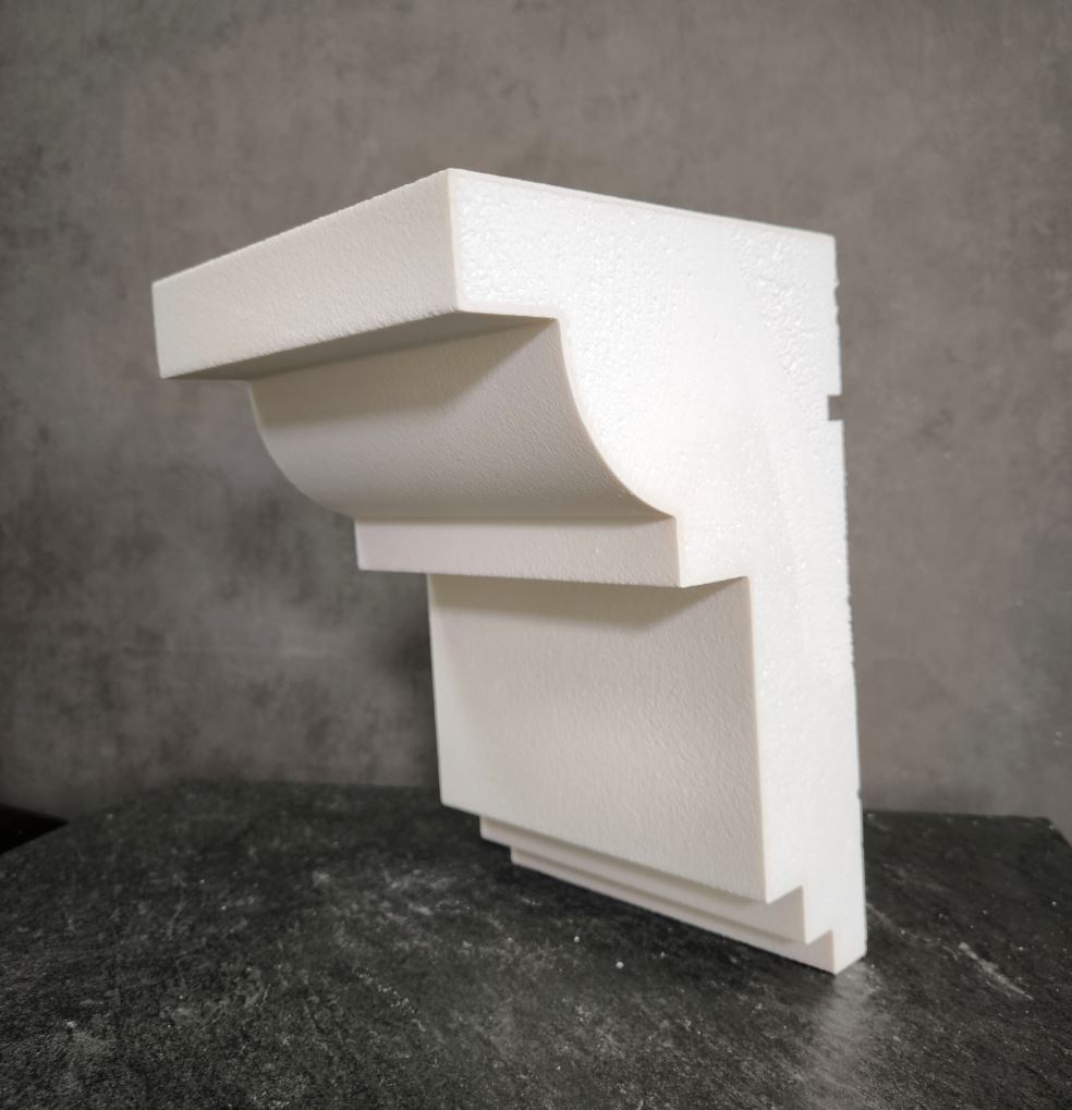 КАРНИЗ для Фасада и Интерьера - лепнина, декор из пенополистирола КВ-300/3 300*200*2000 мм