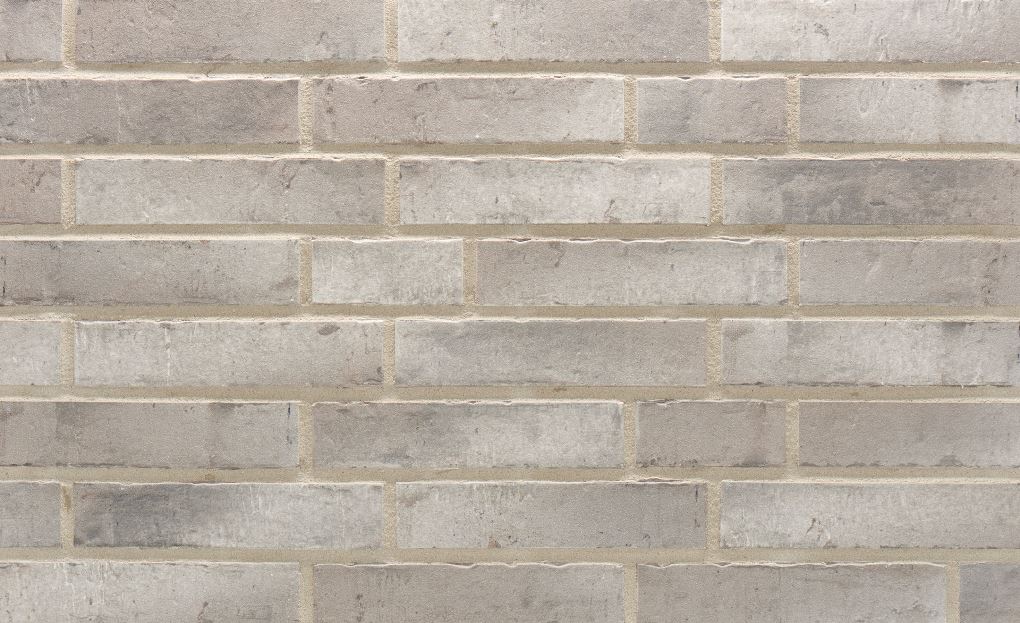 Клинкерная фасадная плитка облицовочная под кирпич Stroeher (Штроер) Kontur EG 472 grau engobiert рельефная, 240*52*12 мм