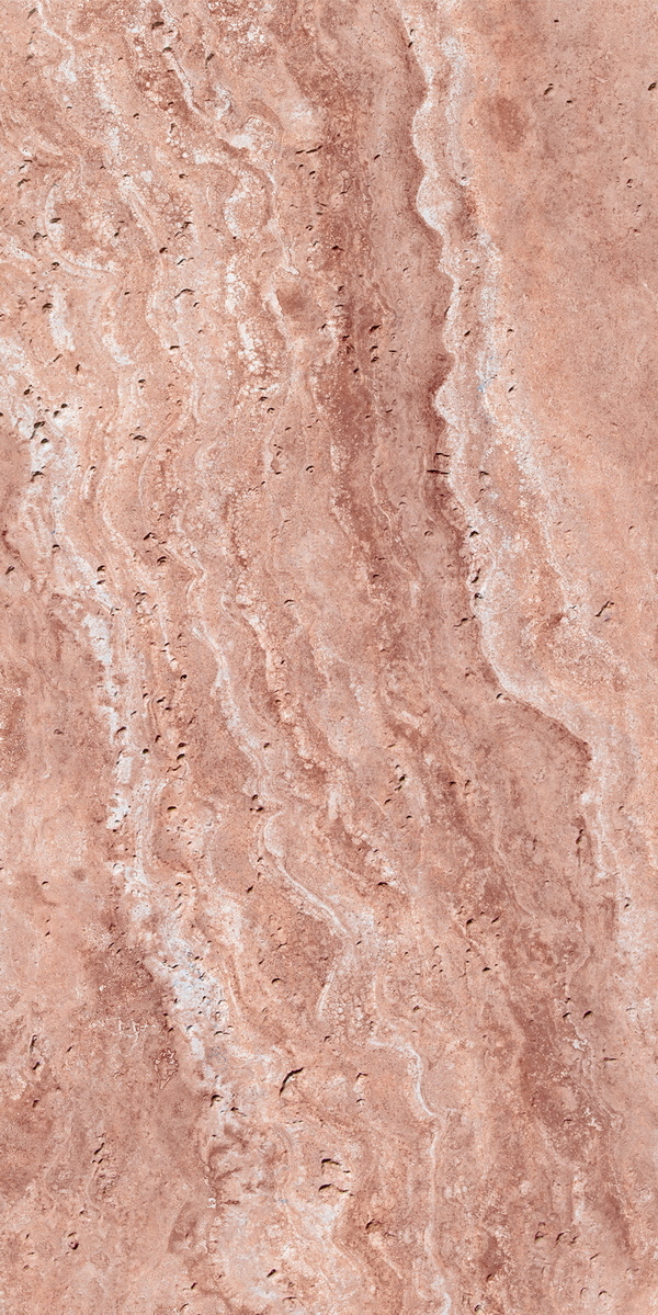 Rome Travertine Andes Red (красновато-песчаный травертин с натуральными прожилками) — гибкий камень 1200×600 мм