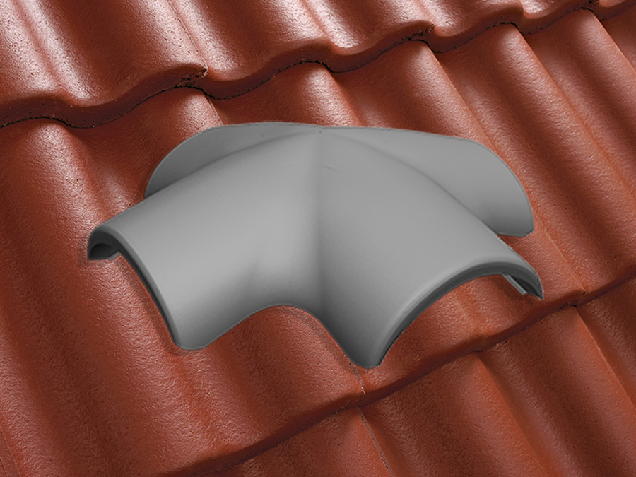 Х-образная черепица натуральная цементно-песчаная Classic красный 26, Kriastak Baltic tile