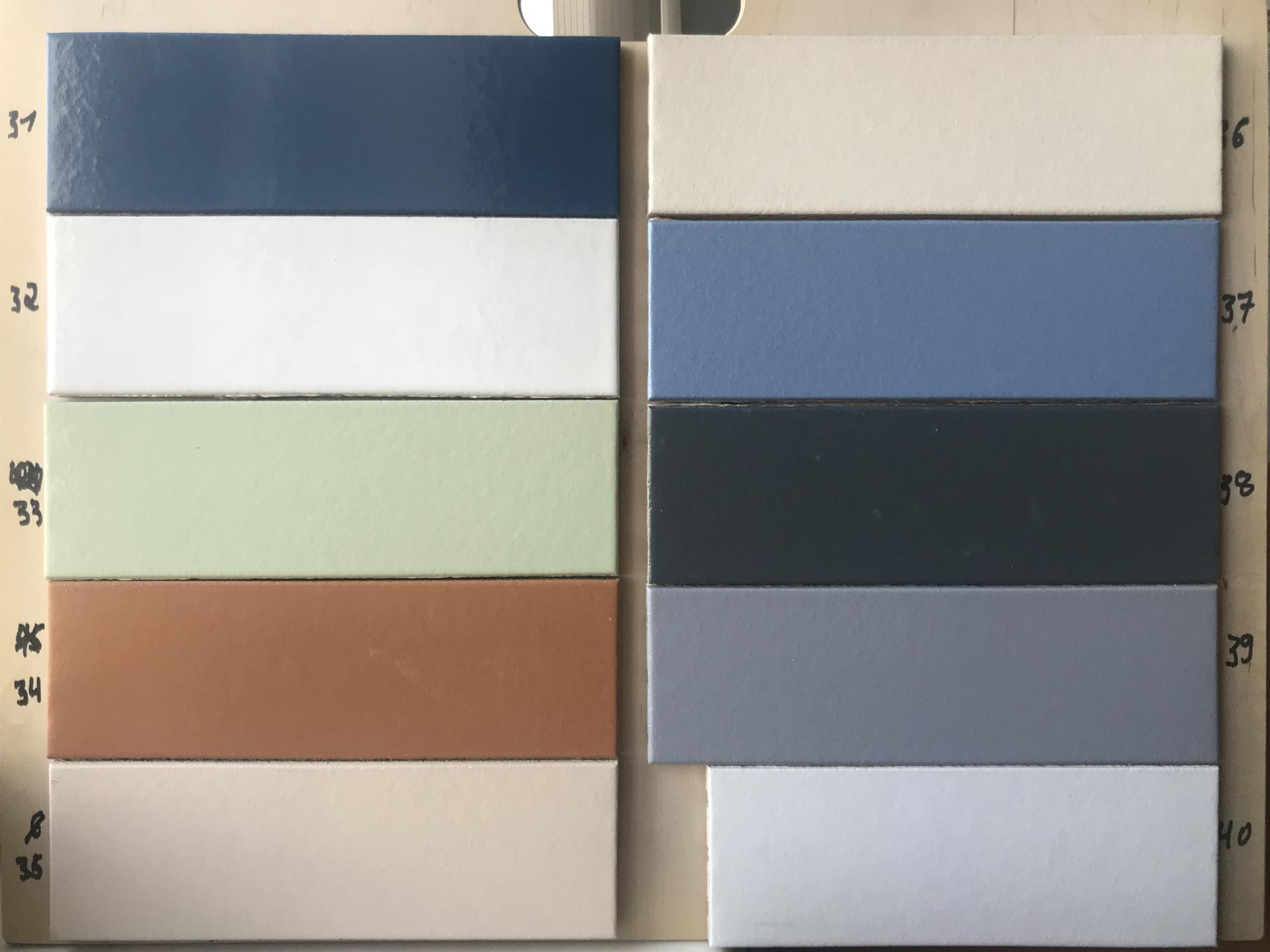 №31 Глазурованная Фасадная плитка Клинкерная облицовочная под кирпич 283х84х11 мм цвет синий RAL