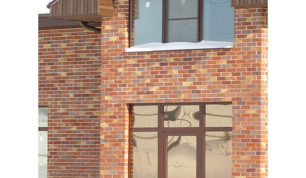 Кирпич облицовочный Клинкерный ABC 9105 Norddeich rot-blausand-farben-bunt genarbt-besandet 55NF 240*71*55 мм