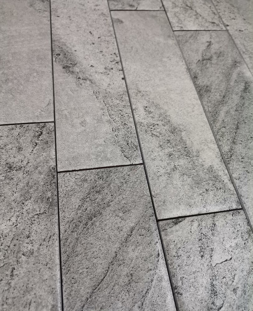 Mattone Pietra Grafit клинкерная ступень с насечками плоская противоскользящая 300x300x11 мм