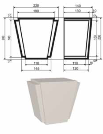 ЗАМКОВЫЙ КАМЕНЬ для отделки окон Фасада и Интерьера - лепнина, декор из пенополистирола ЗВ-200/2 200*140*220 мм
