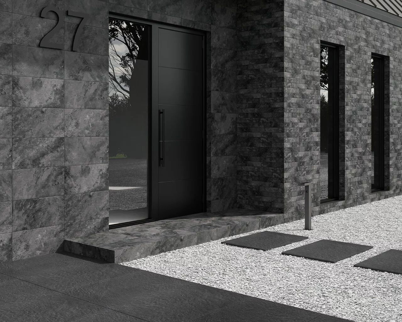 Клинкерная ступень с насечками Ardis Dark 600x300x8,5 мм – для улицы, террасы, крыльца, лестницы, морозостойкая