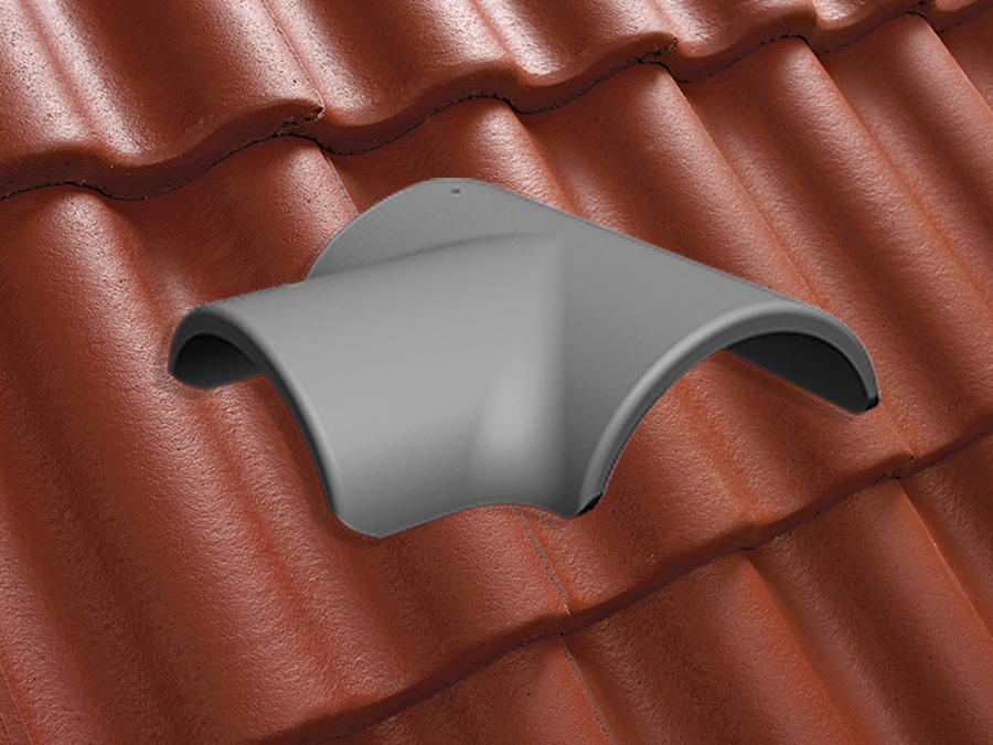 T-образная черепица натуральная цементно-песчаная Classic красный 26, Kriastak Baltic tile