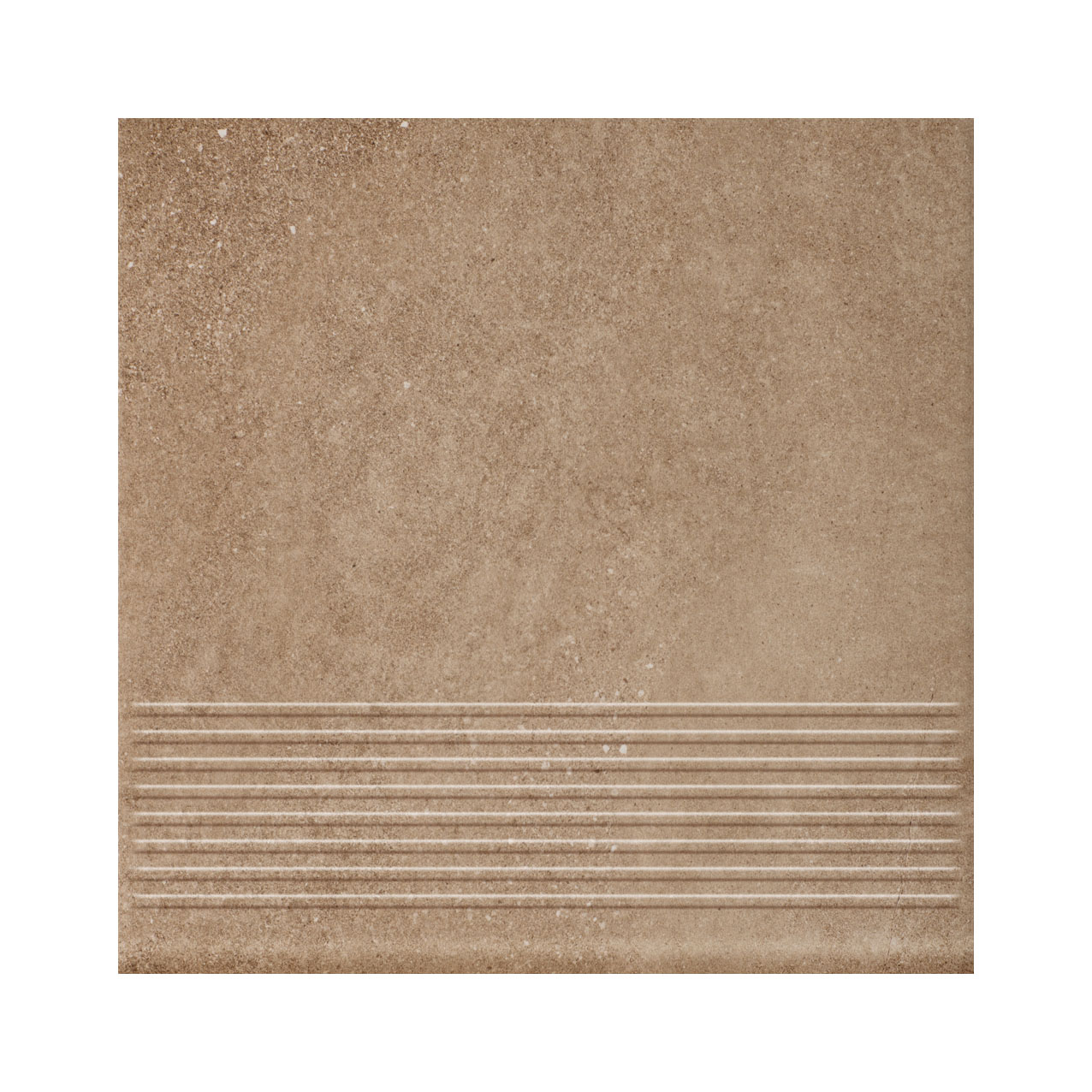 Mattone Sabbia Brown клинкерная ступень с насечками плоская противоскользящая 300x300x11 мм