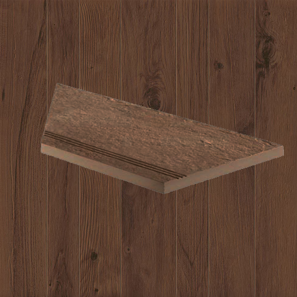 Тротуарная плитка Дерево Lastra. Спец. Элемент- Ступень Угловая Линеаре Лс 30x60 Фрейм Оак \ Frame Oak Gradino Lineare Angolo Sx 300х600х20мм