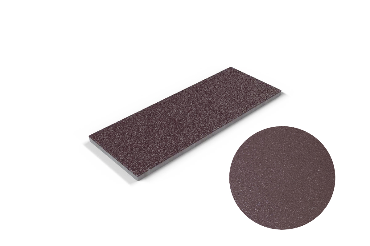 201 Подступенок для ступени флорентинер противоскользящая, коричневая 310*140*10 мм