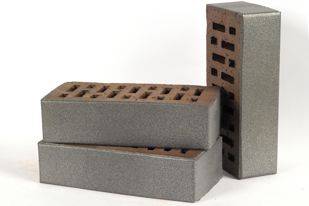 Lode CENTAUR гладкий, 250*120*65 мм, Печной Полнотелый Кирпич керамический серый