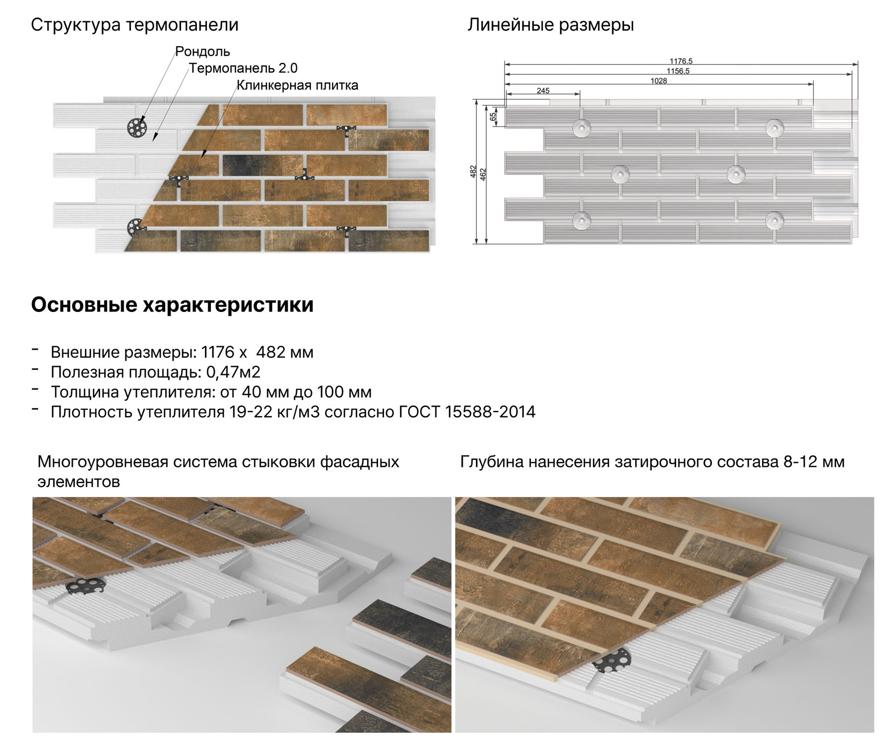 Retro Brick Chili — фасадная термопанель ППС 2.0 с клинкерной плиткой 60 мм