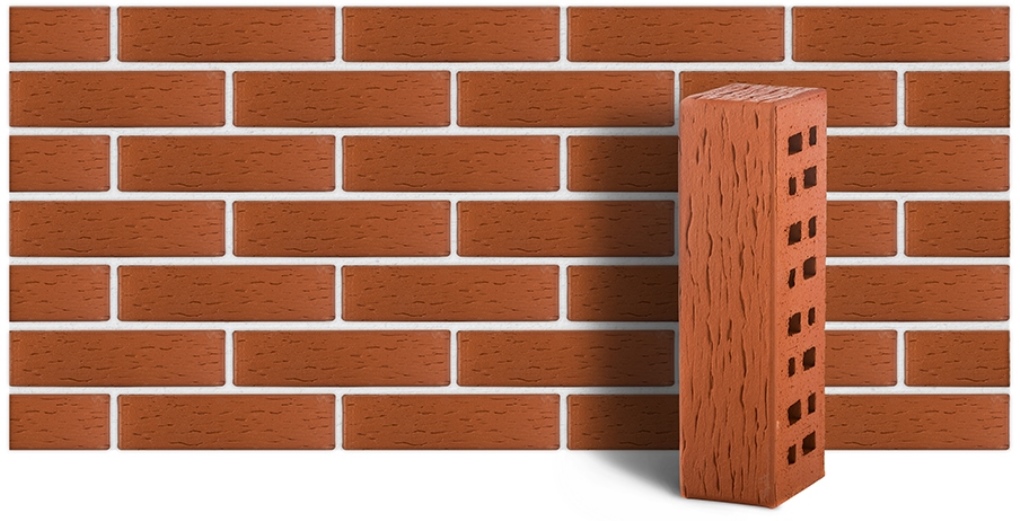 Кирпич лицевой клинкерный ЛСР пустотелый "Лондон" береста M300, 250*85*65 мм