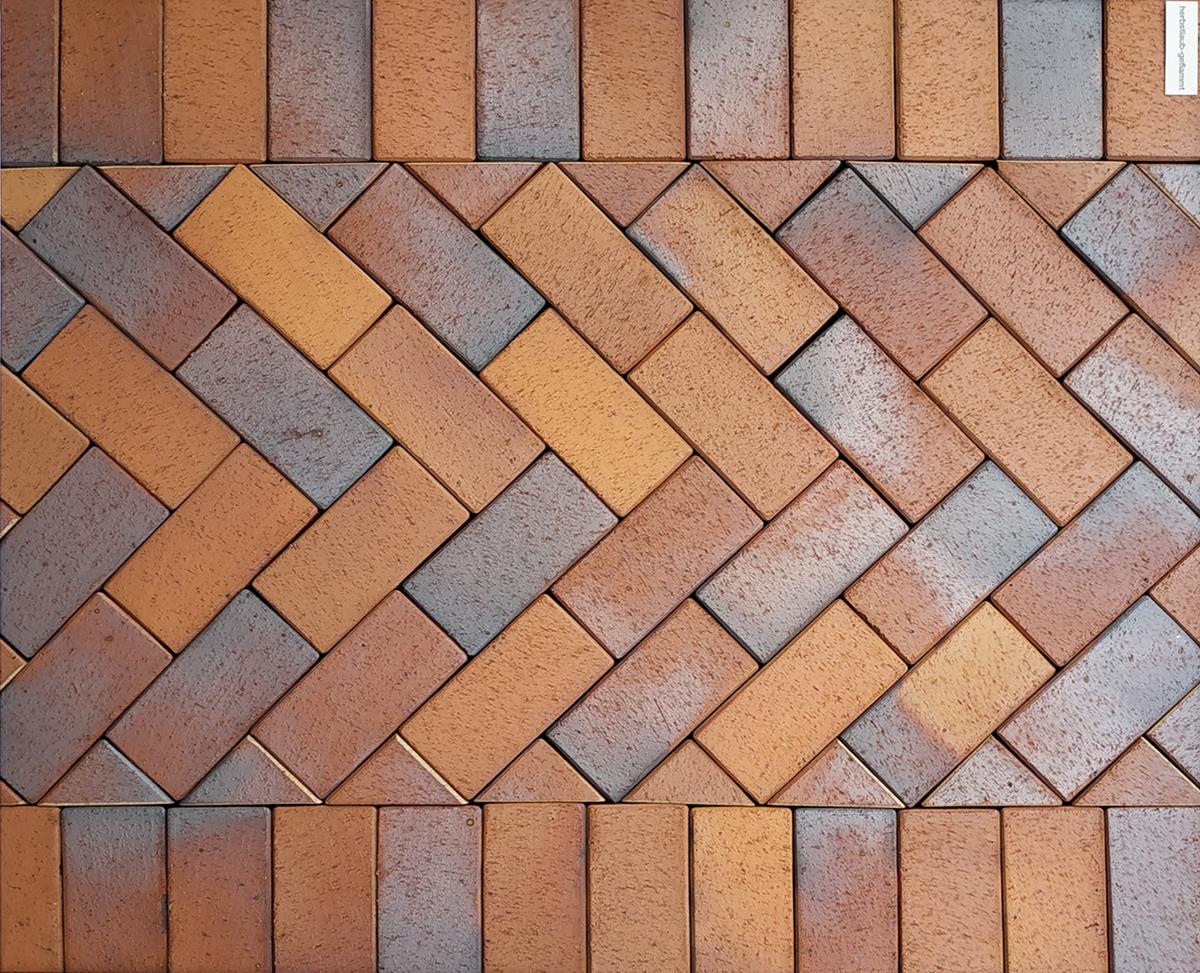 Тротуарная плитка / брусчатка Клинкерная ABC Herbstlaub-geflammt (Хербстлауб-гефламмт), 200*100*45 мм