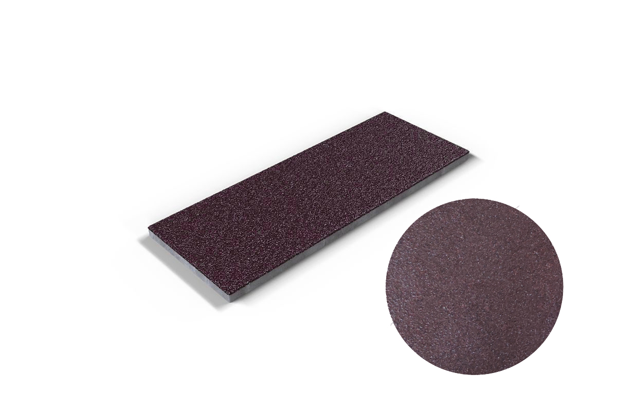 104 Подступенок для ступени флорентинер противоскользящая, коричневый бордо  310*140*10 мм