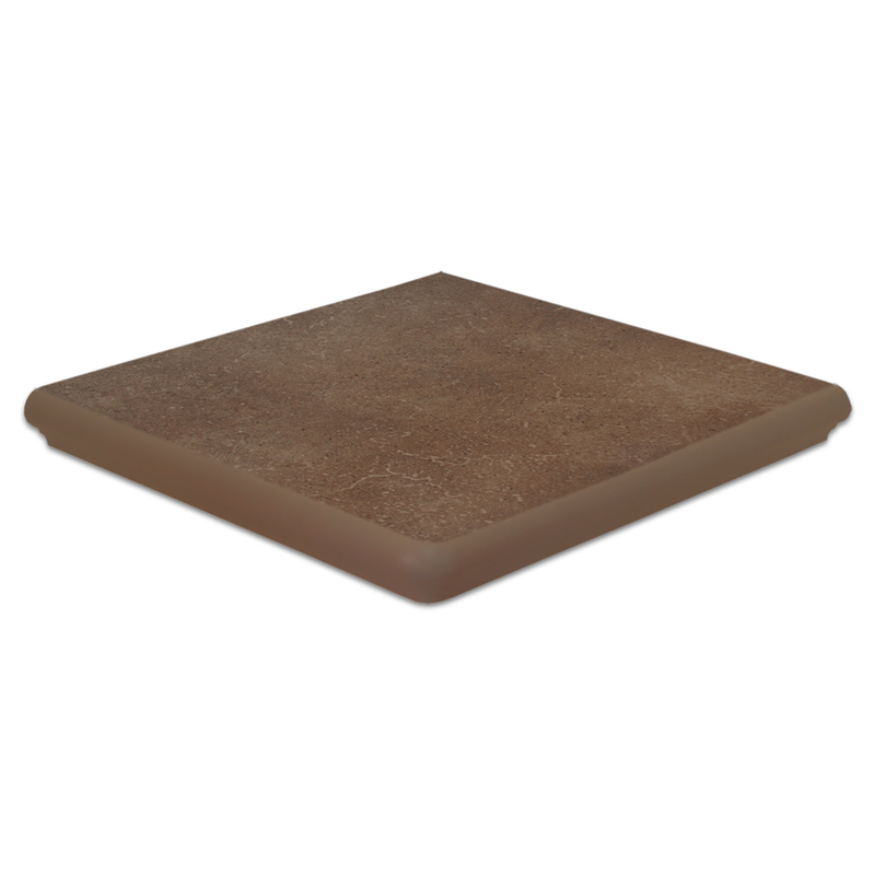 Клинкерная угловая ступень флорентинер Interbau Alpen Engadin 045, 320*320*8 мм