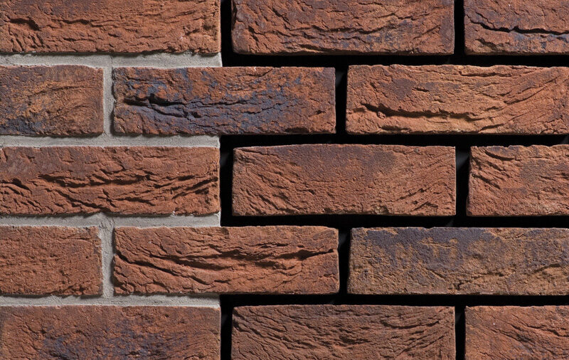 Limburgs oranje bont DF 215х24х66 мм, Фасадная и Интерьерная Плитка ручной формовки под кирпич Engels baksteen