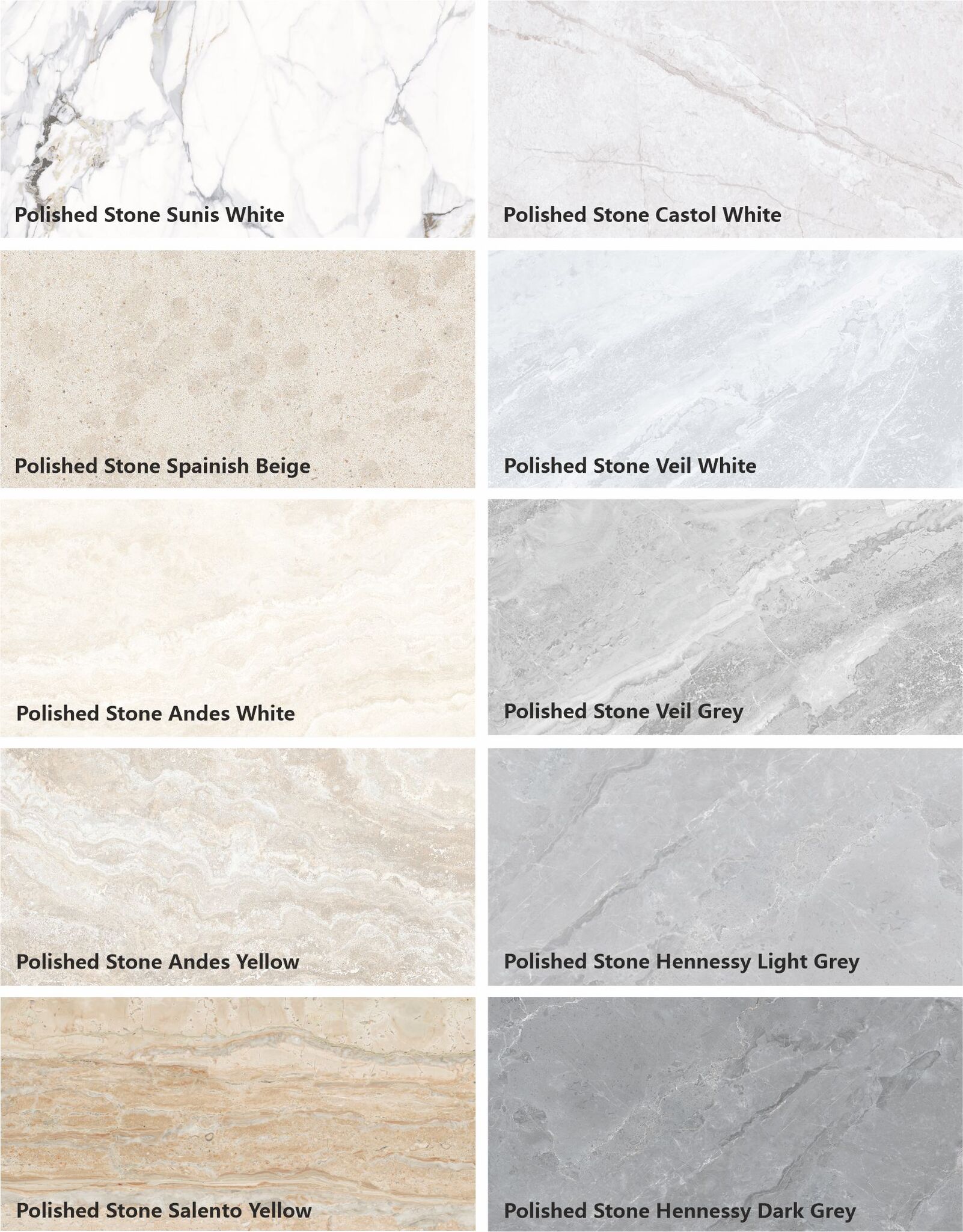 Polished Stone Andes White (белый полированный камень с мягкими серыми прожилками)— гибкий камень 1200×600 мм