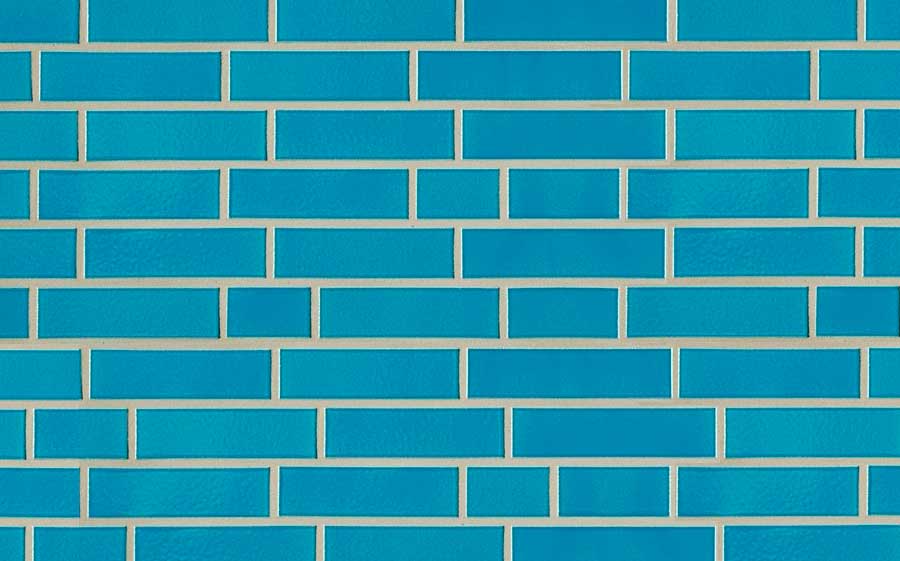 Фасадная Термопанель из Пенополиуретана ППУ 40 мм с Клинкерной Глазурованной плиткой Hellblau 340, 240*71*10 мм