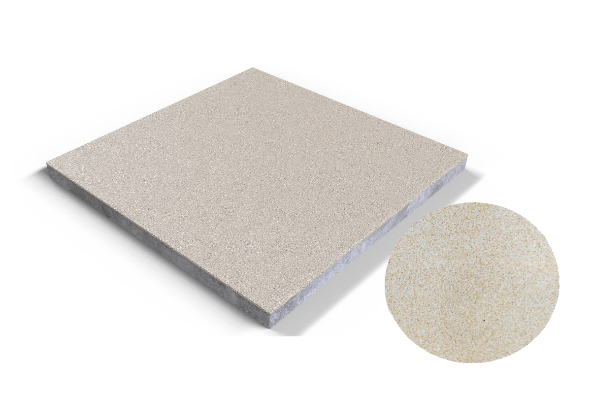 302 Плитка базовая противоскользящая уличная, бежевая 310*310*17 мм